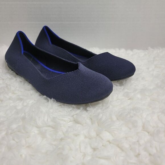 Rothy's The Flat Maritime Womens Size 9.5 Navy Round Toe Ballet Flat Retired - Picture 1 of 9